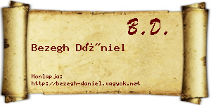 Bezegh Dániel névjegykártya